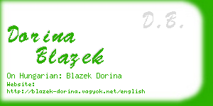 dorina blazek business card